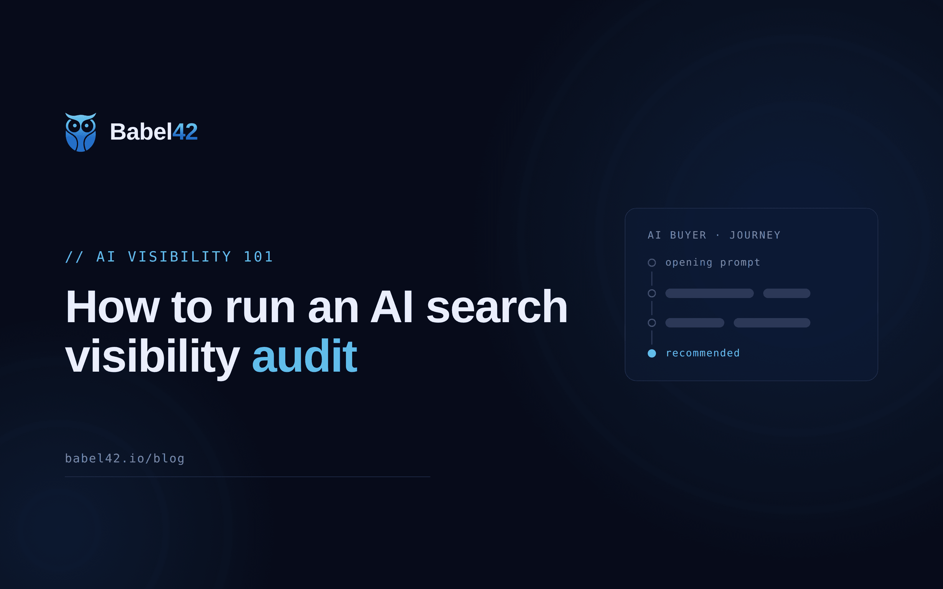 How to run an AI search visibility audit: a step-by-step framework