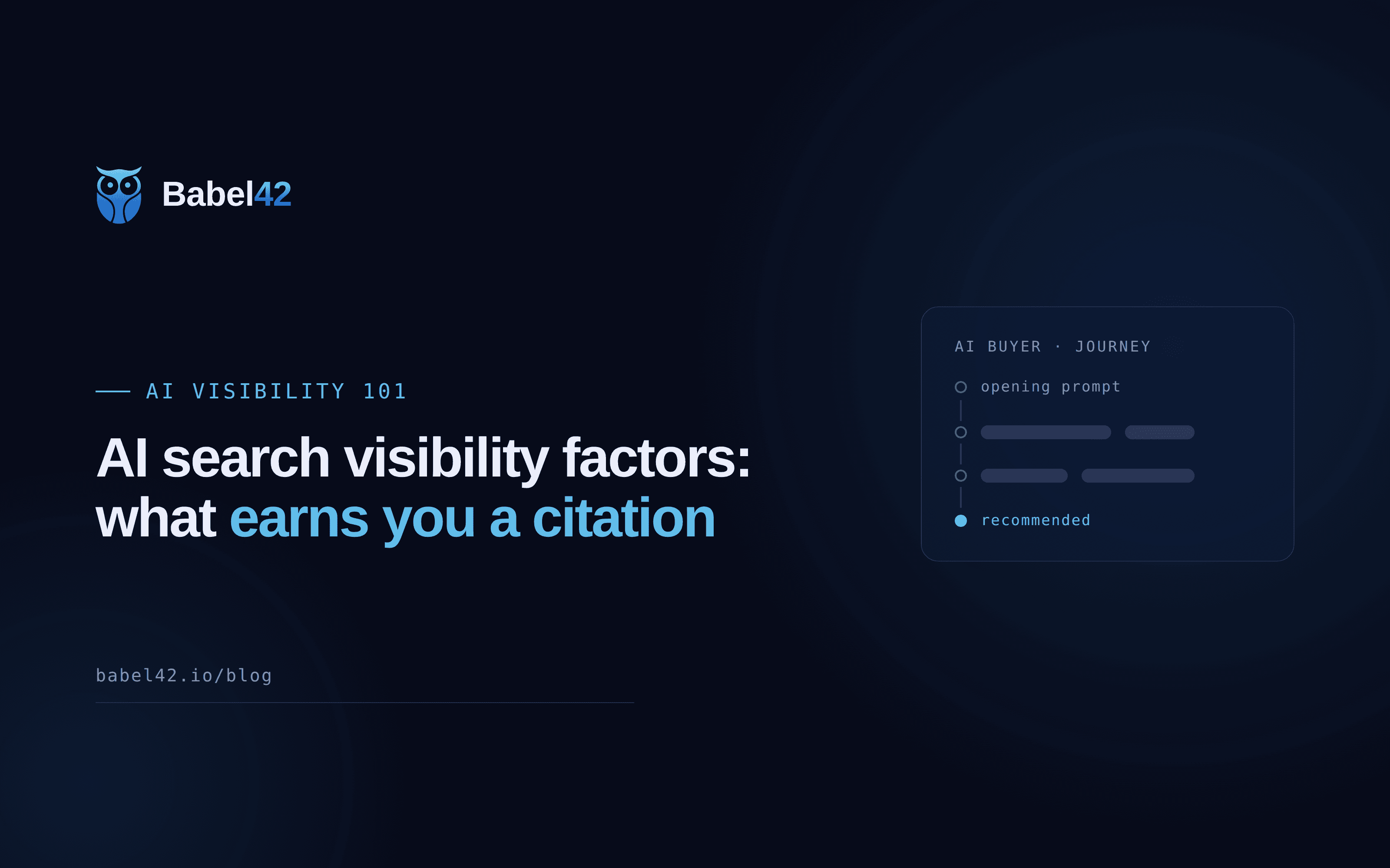 AI search visibility factors: what actually earns you a citation