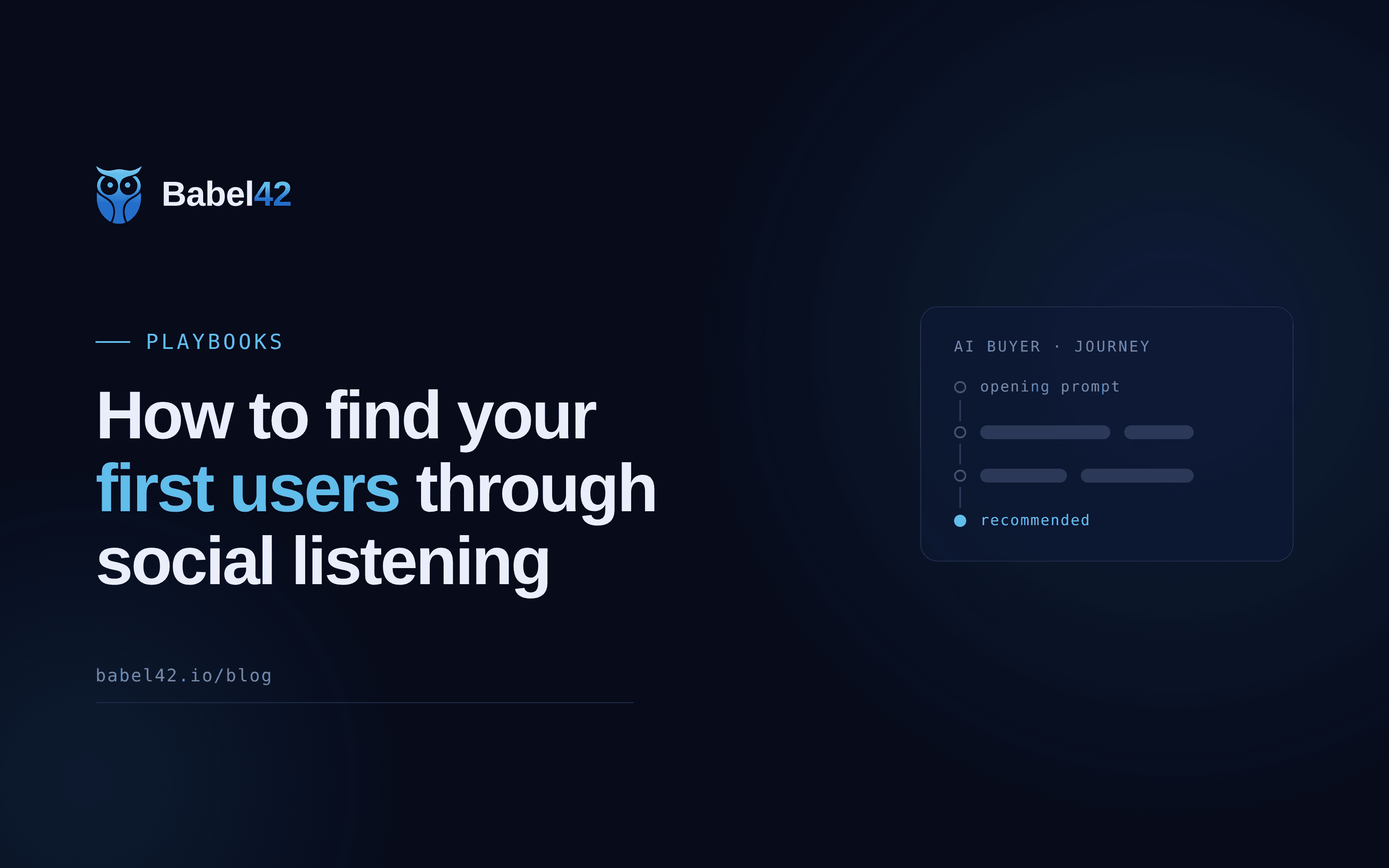 How to find your first users through social listening