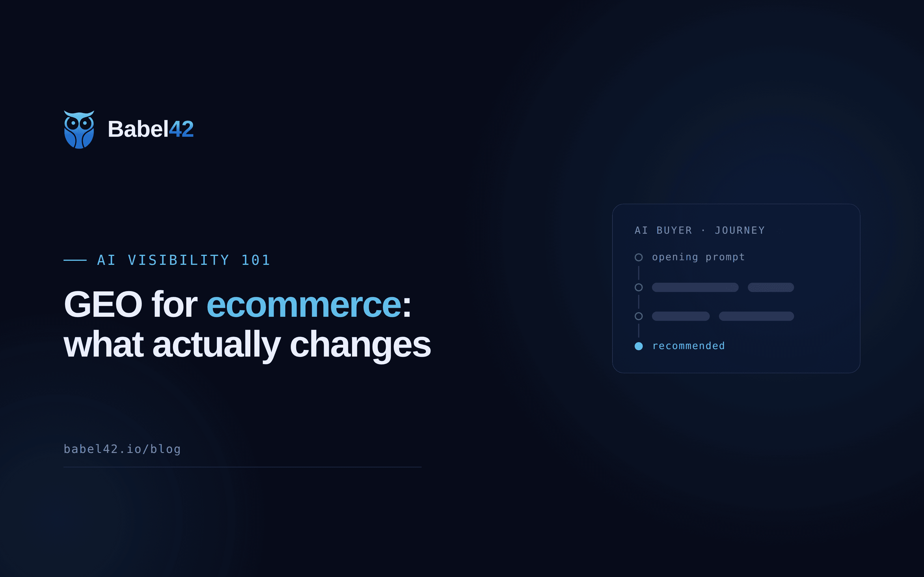 GEO for ecommerce: what actually changes for online stores