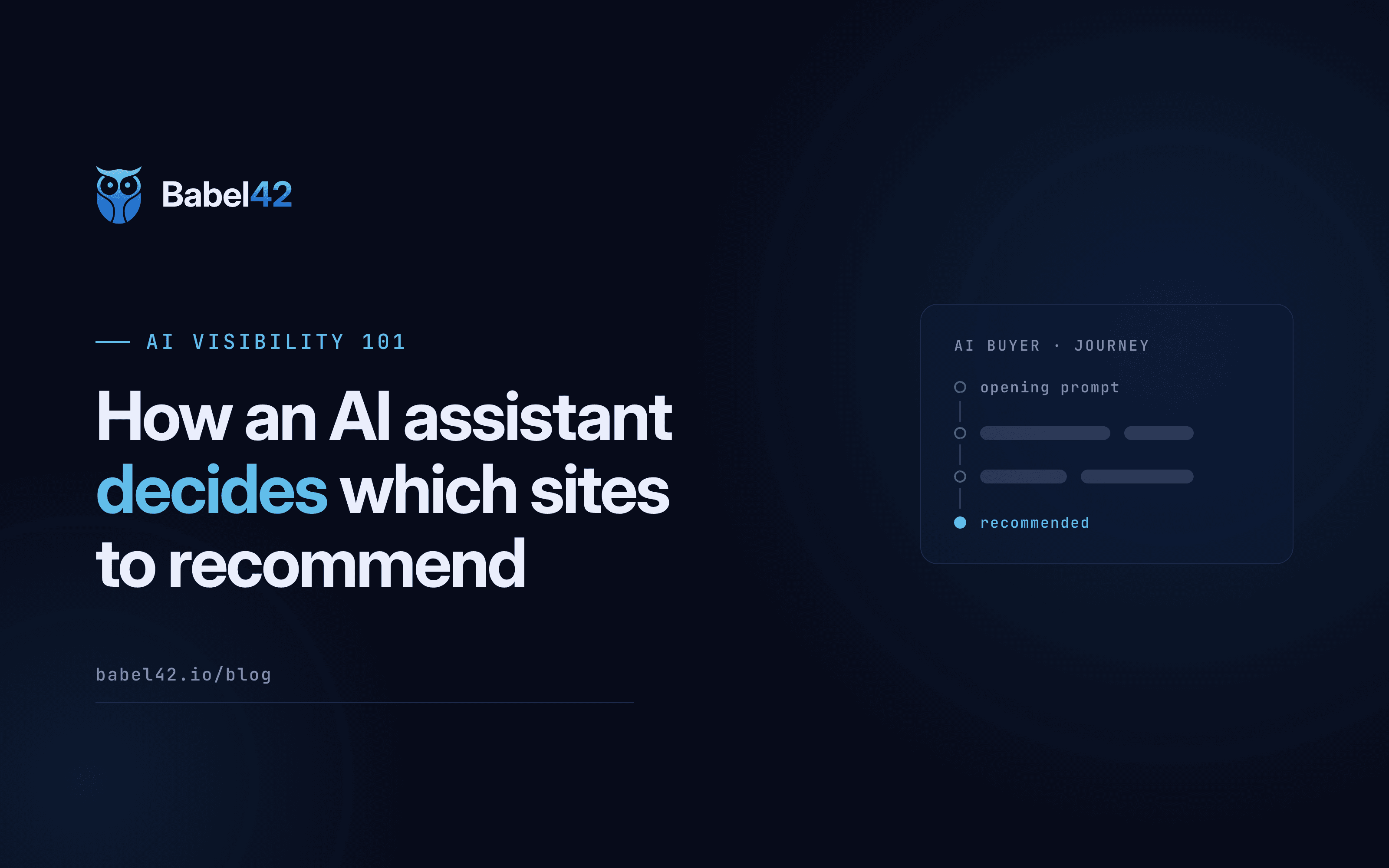 How an AI assistant decides which sites to recommend