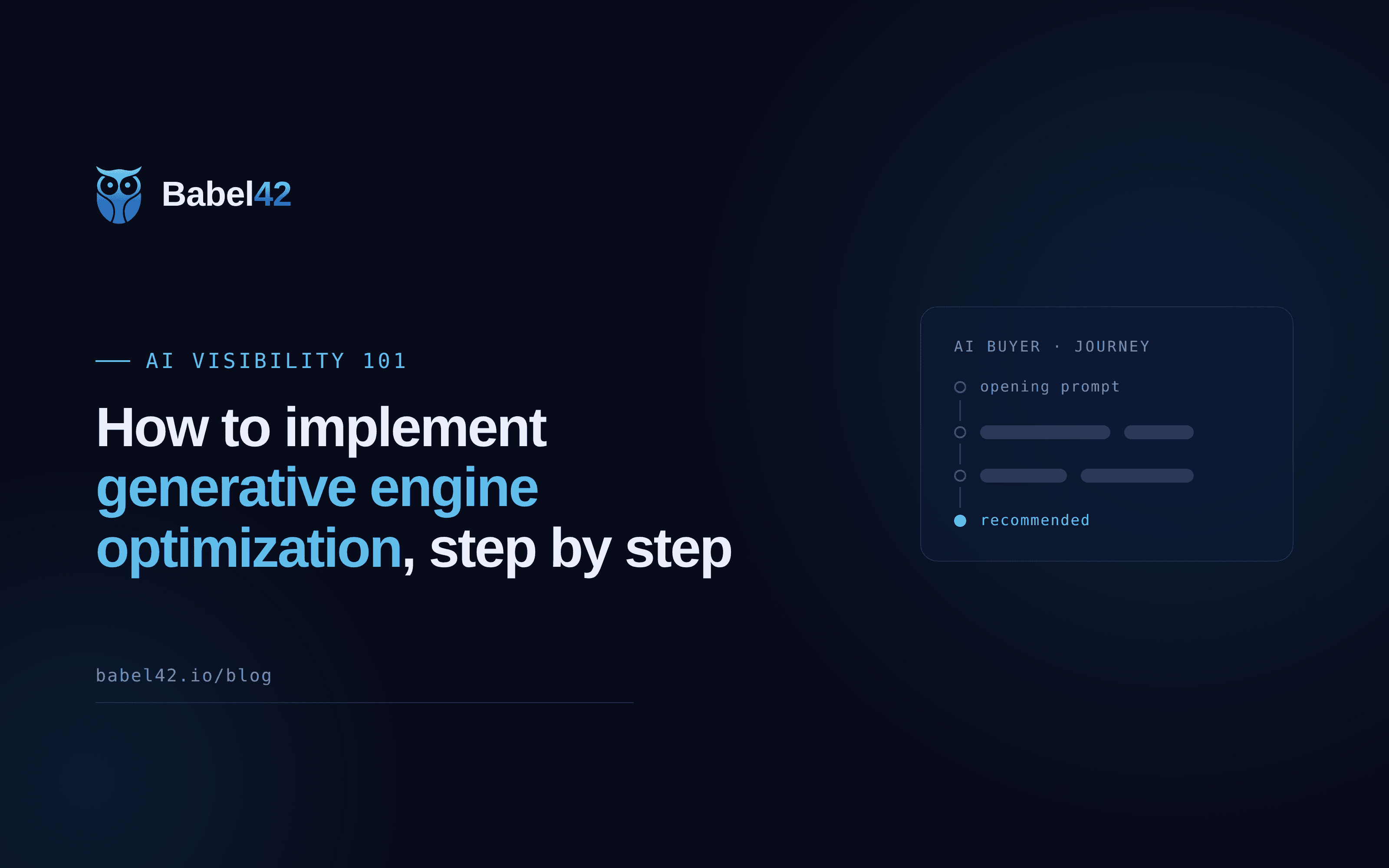 How to implement generative engine optimization: a step-by-step start
