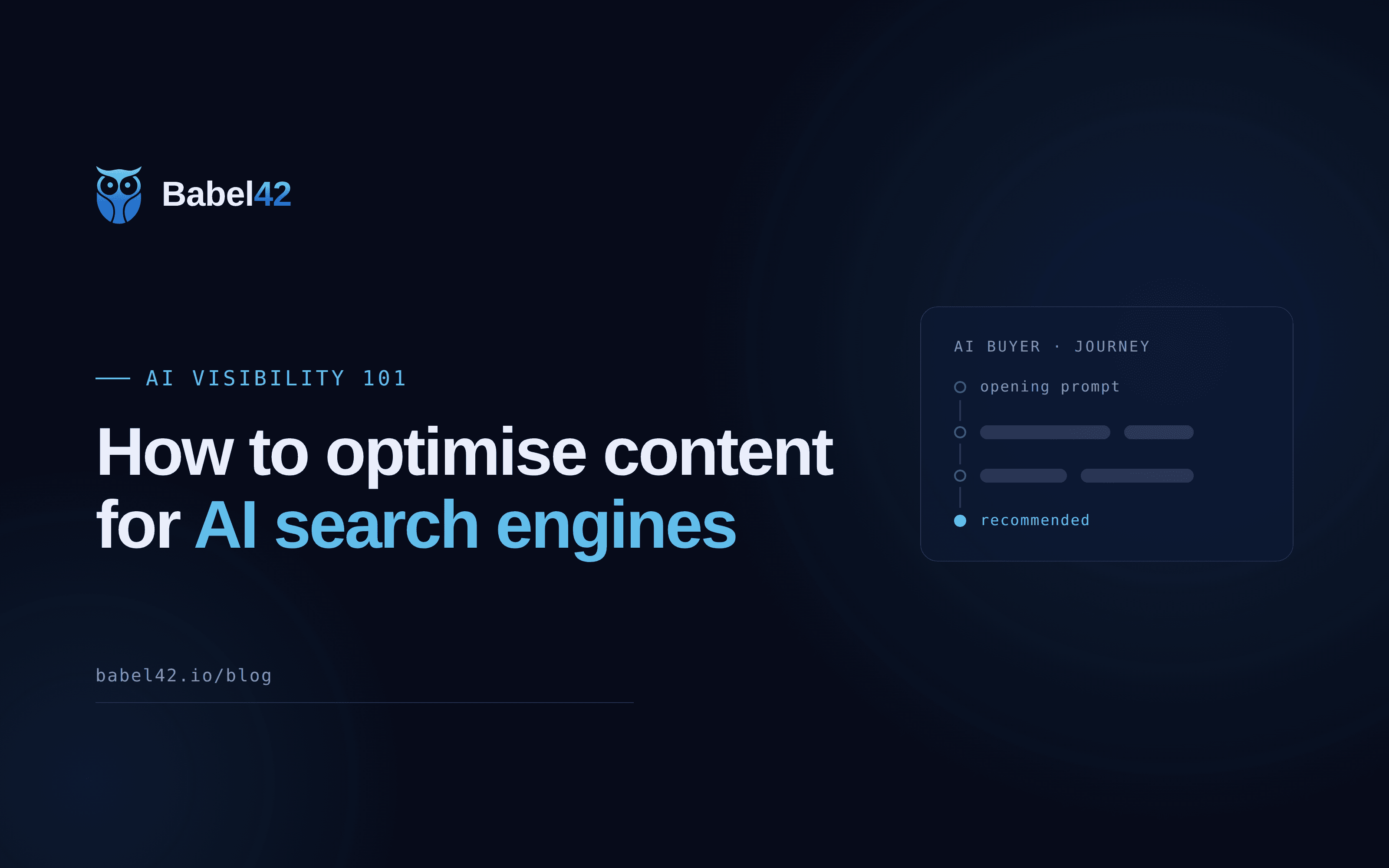 How to optimise content for AI search engines