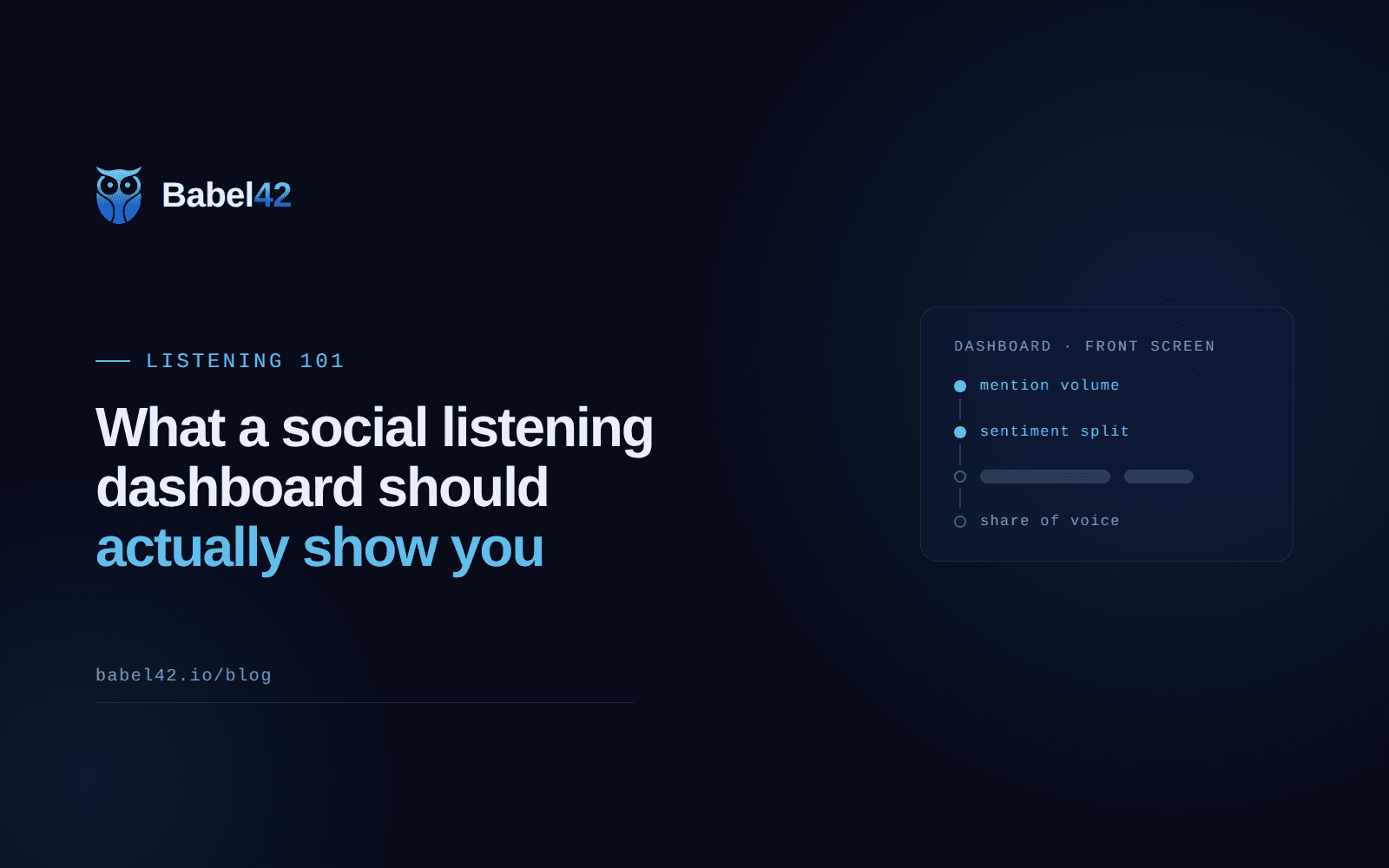 What a social listening dashboard should actually show you