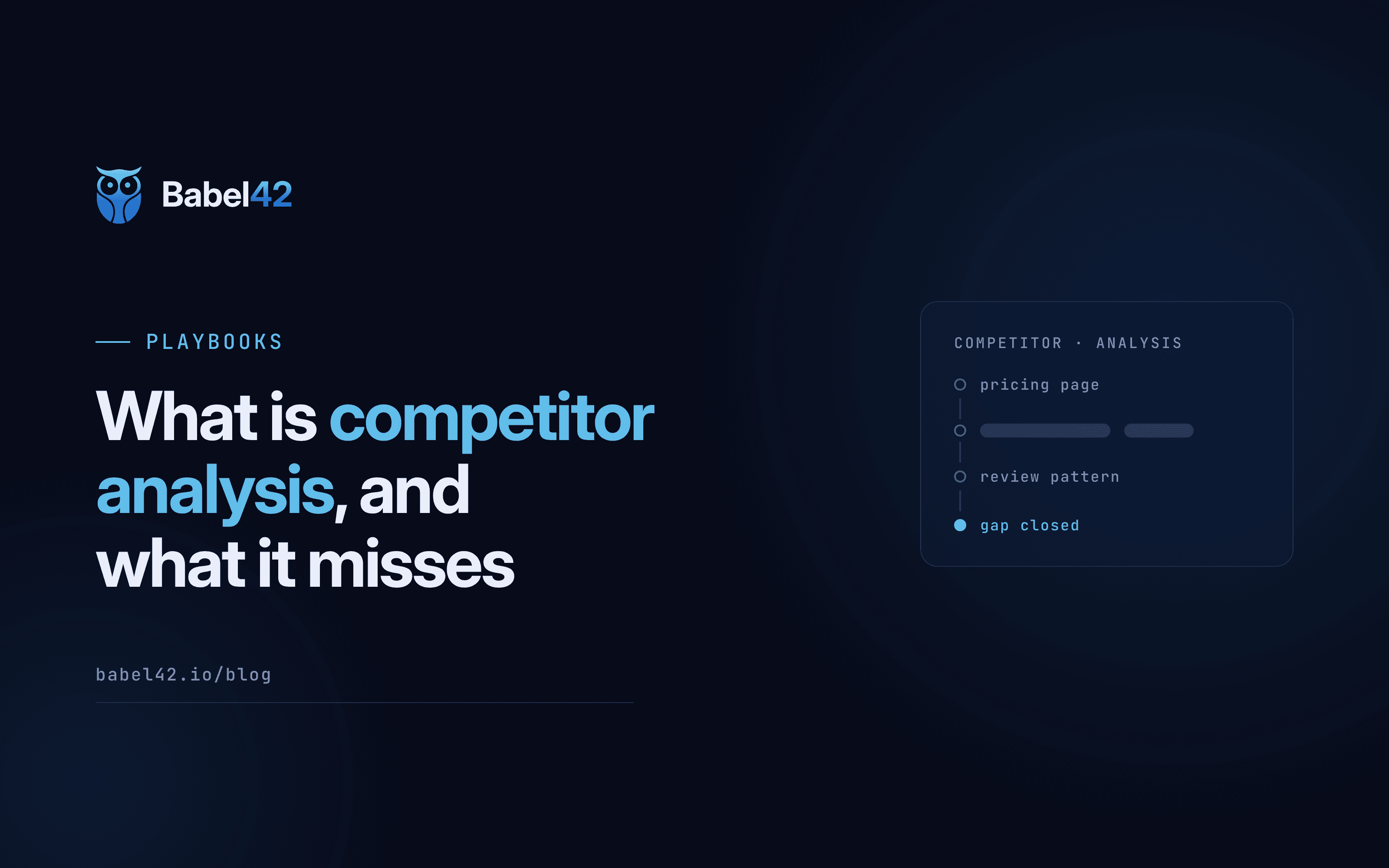 What is competitor analysis, and what it misses