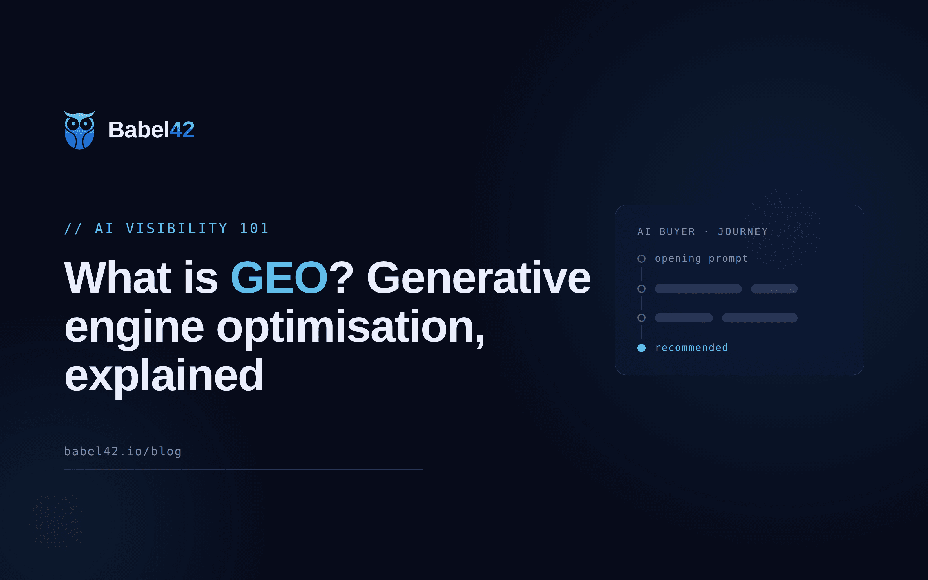 What is GEO? Generative engine optimisation, explained