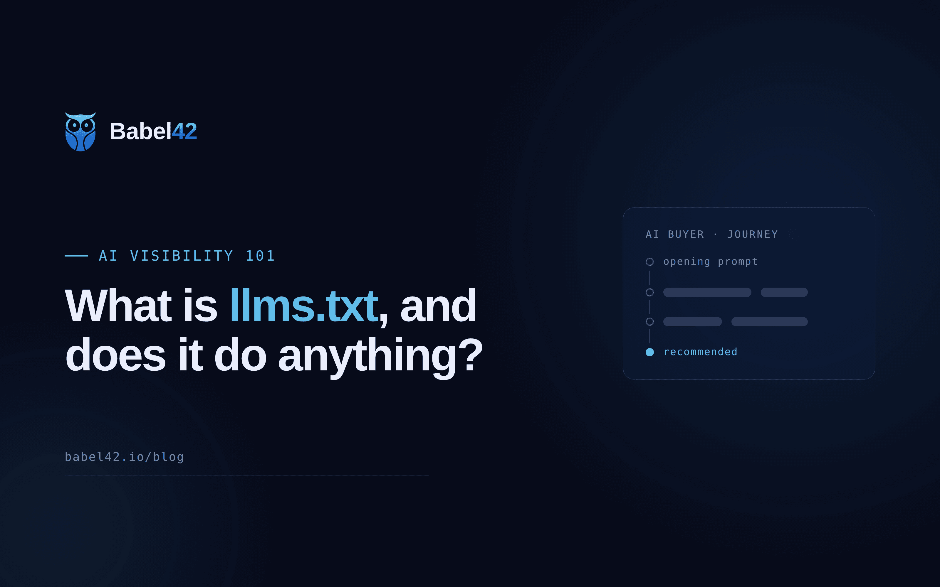 What is llms.txt, and does it do anything?