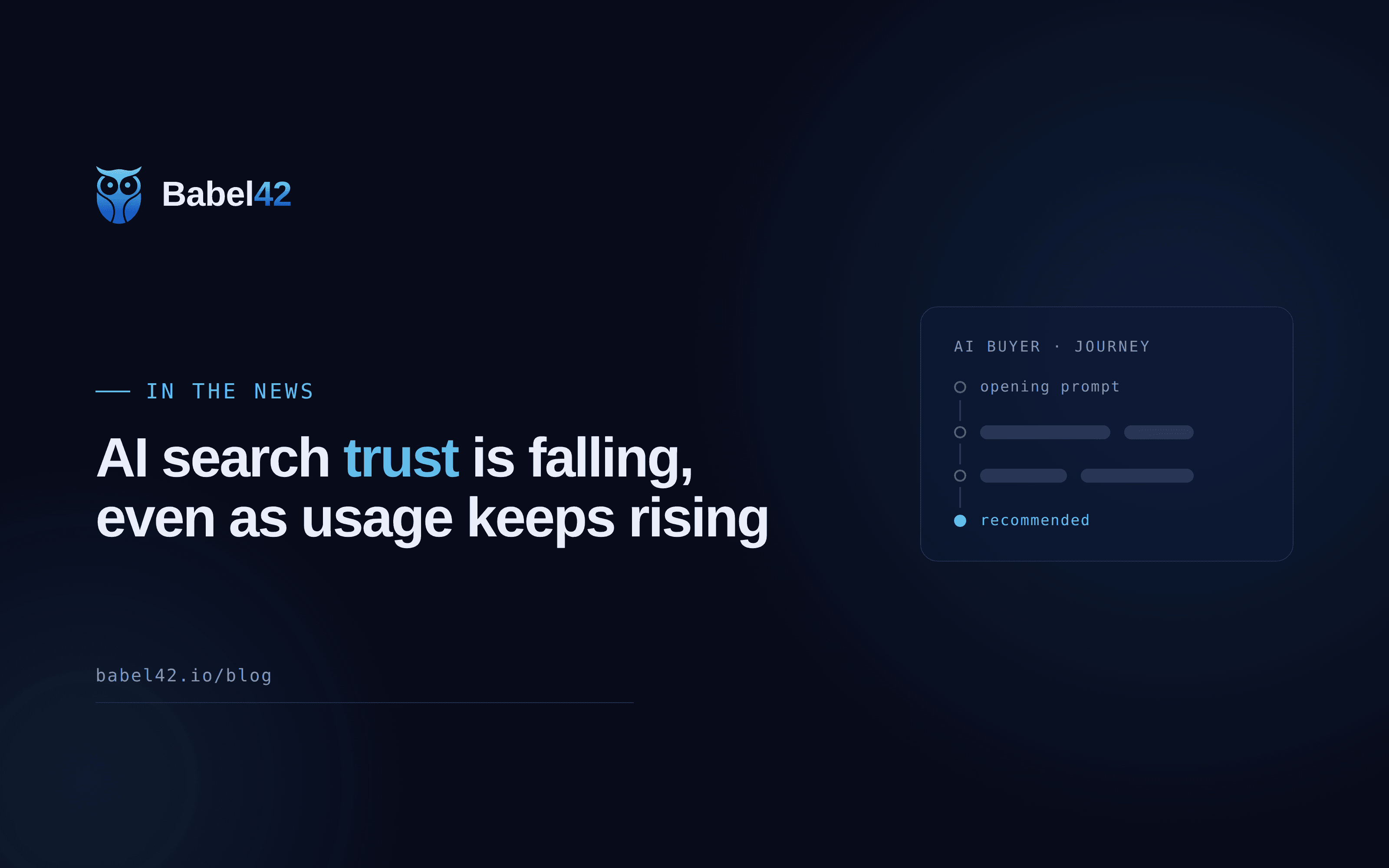 AI search trust is falling, even as usage keeps rising