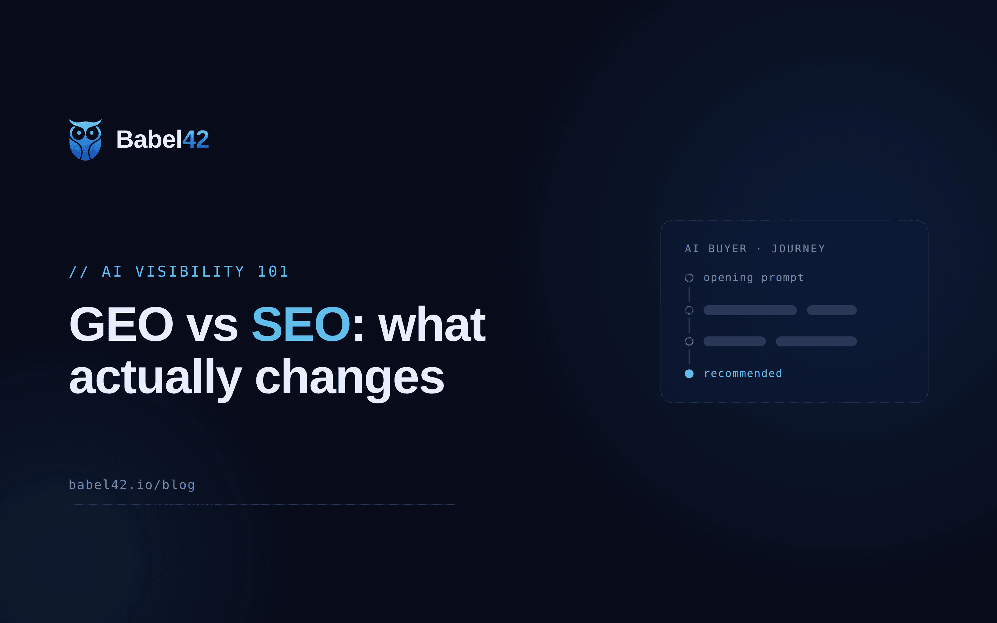 GEO vs SEO: what actually changes